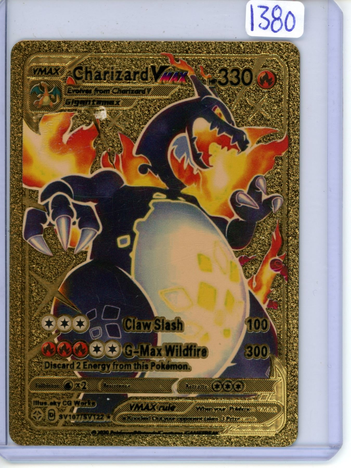 Rare Black Charizard Vmax gold metal Pokémon card - Schmalz Auctions