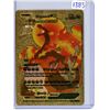 Image 1 : E evolution Charizard Vmax gold metal Pokémon card
