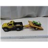 Image 1 : Tonka racer , tilt deck trailer and antique tonka buggy car