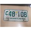 Image 1 : 1974 Sask license plate C48-108