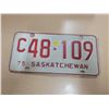 Image 1 : 1975 Sask license plate C48-109