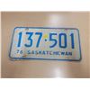 Image 1 : 1976 Sask license plate 137-501