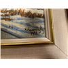 Image 3 : K.Sawatzky Fort Mac Railway Station Painting 18 x 16 And T.Romance Feeding Geese Print 14 x 13