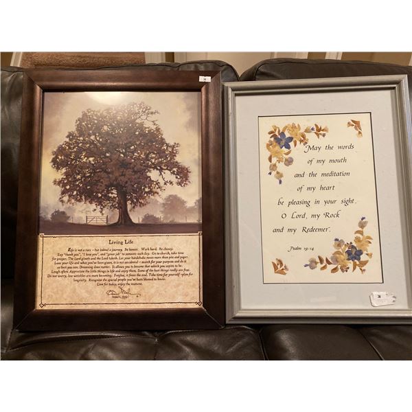 Set Of Framed Decorative Religious Text