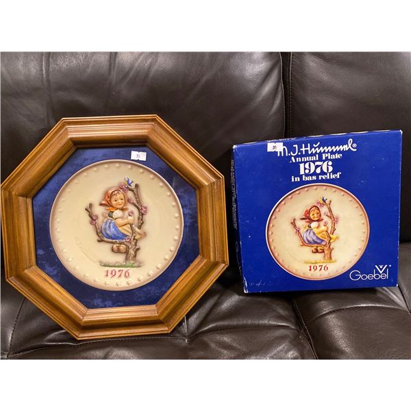.J. Hummel Annual Plate 1976 In Bass Relief 13 x 13