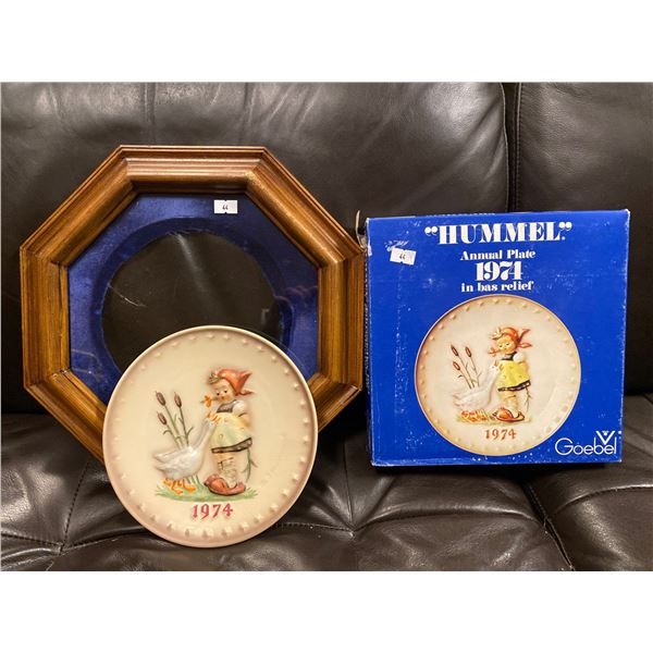 M.J. Hummel Annual Plate 1974 In Bas Relief 13 x 13