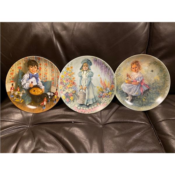 Set Of 3 RECO Nursery Rhyme Collectors Plates With Boxes and Certificates Of Authenticity