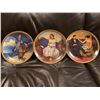 Image 1 : Set Of 3 Norman Rockwell Decorative Collectable Plates 9 x 9