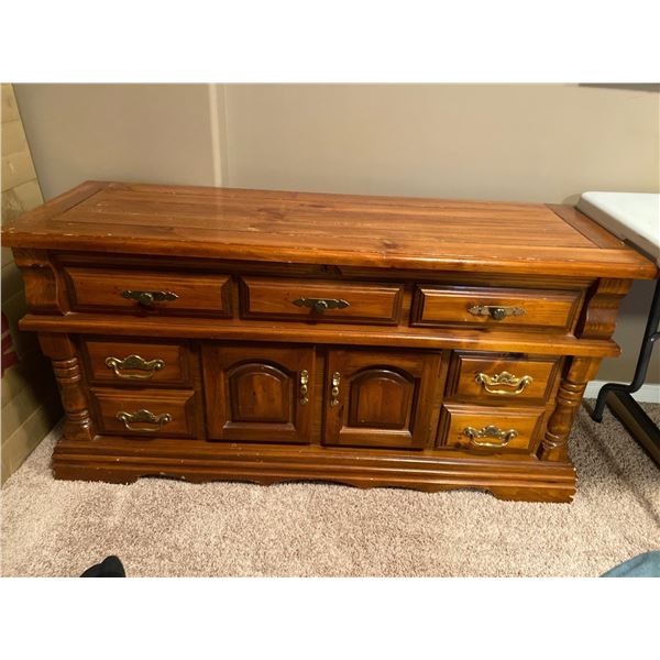 Vintage Huppe Solid Cedar Dresser 54L x 18D x 29T