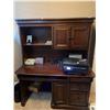 Image 1 : Two Piece Solid Wood Office Desk 52L x 25D x 67T