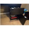 Image 2 : Desk With Chair Mat And Assorted Office Supplies 55L x 26D x 29T