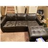 Image 2 : Modern Style L -Shape Black leather Couch (Very Comfy) 81L x 62D x 35T