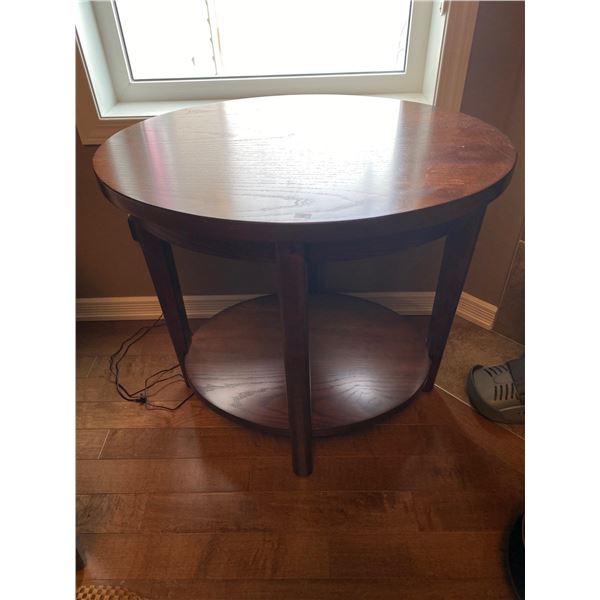 Solid Wood Oval Table 28L x 23W x 25T