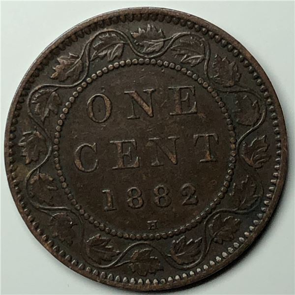 Canadian Large Cent 1882 EF OBV 2