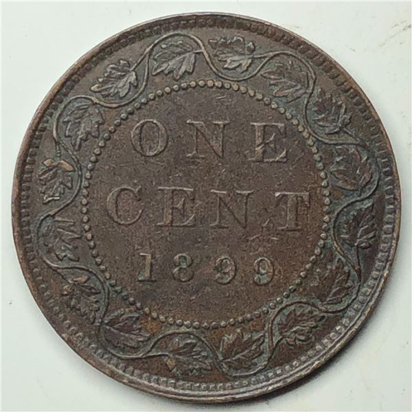 Canadian Large Cent 1899 AU+++