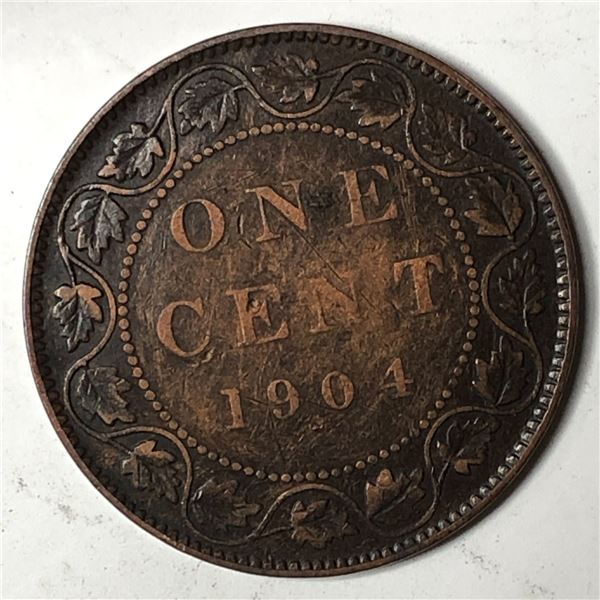 Canadian Large Cent 1904 VF+