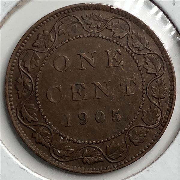 Canadian Large Cent 1905 VF+