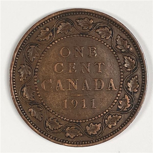 Canadian Large Cent 1911 VF