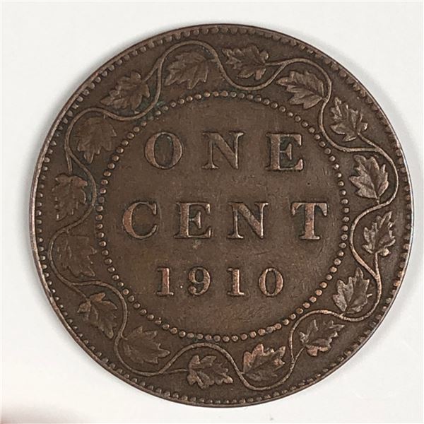 Canadian Large Cent 1910 VF