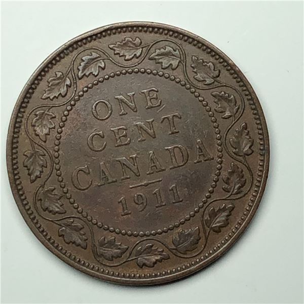 Canadian Large Cent 1911 VF