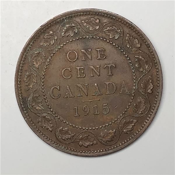 Canadian Large Cent 1915 VF