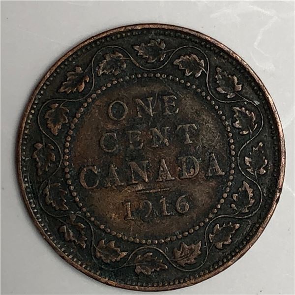 Canadian Large Cent 1916