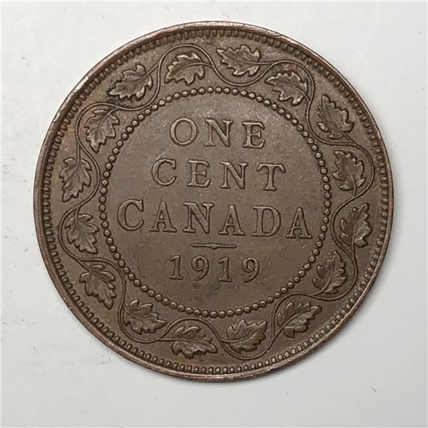 Canadian Large Cent 1919 EF++