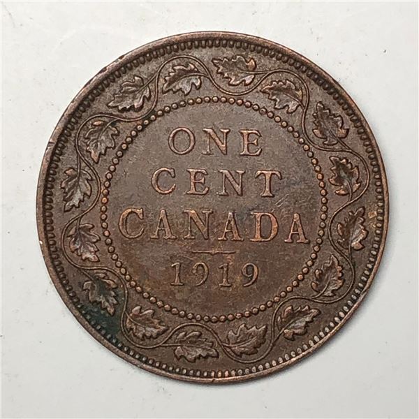 Canadian Large Cent 1919 EF++