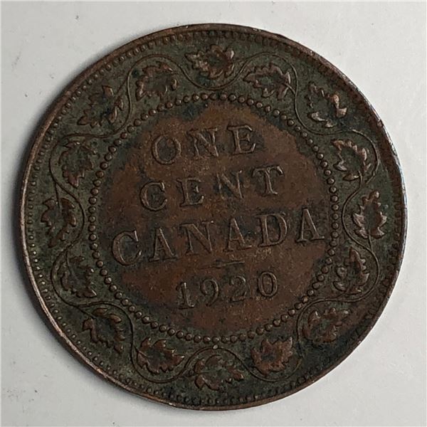 Canadian Large Cent 1920 Rotated Die