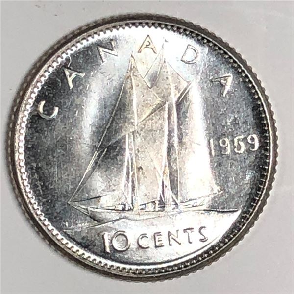 Canadian .10 Cent Dime 1959
