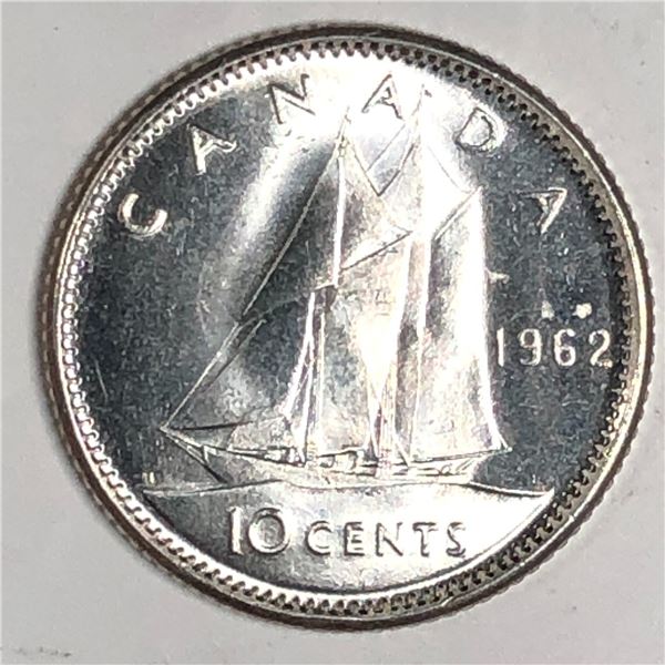 Canadian .10 Cent Dime 1962
