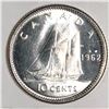 Image 1 : Canadian .10 Cent Dime 1962
