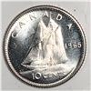 Image 1 : Canadian .10 Cent Dime 1965