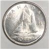 Image 1 : Canadian .10 Cent Dime 1966