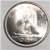 Image 1 : Canadian .10 Cent Dime 1966