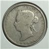 Image 2 : 1883 Queen Victoria 25 Cents Repunched H