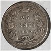 Image 1 : 1890H Queen Victoria 25 Cents