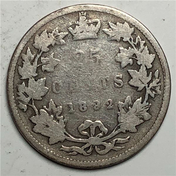 1892 Queen Victoria 25 Cents