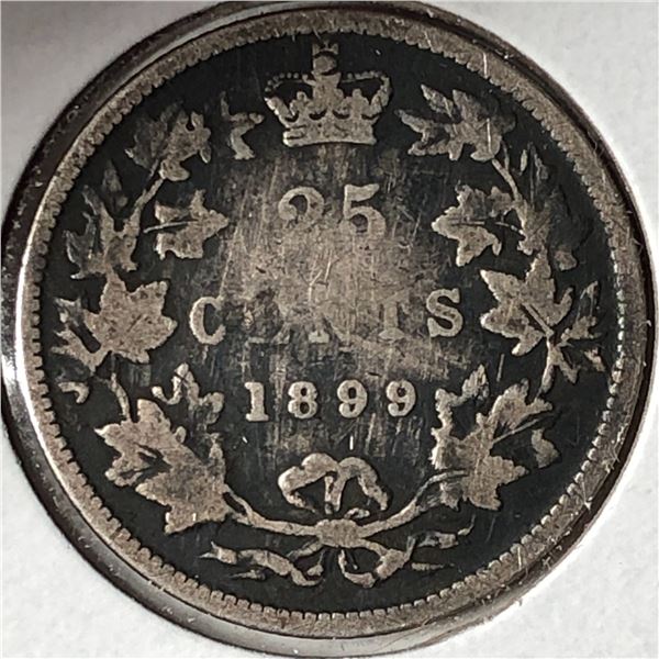 1899 Queen Victoria 25 Cents