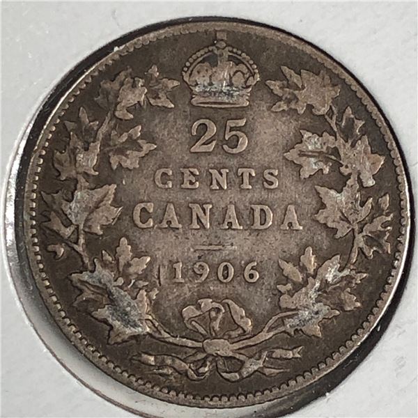 1906 King Edward VII 25 Cents