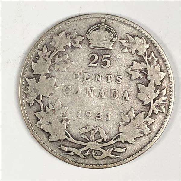 1931 King George V 25 Cents