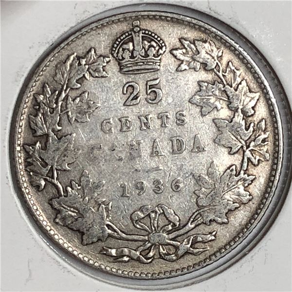 1936 BAR King George V 25 Cents