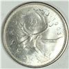 Image 1 : 1963 Queen Elizabeth 25 Cents BU Blast White