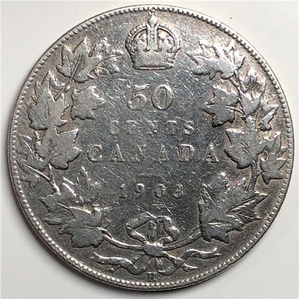 1903 King Edward VII 50 Cents F
