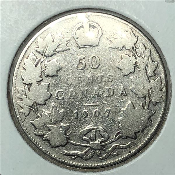 1907 King Edward VII 50 Cents G+