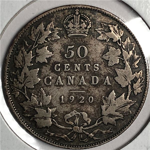 1920 King George V 50 Cents VG+