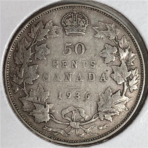 1936 King George V 50 Cents VG+