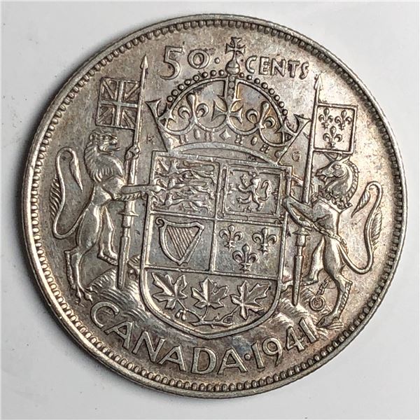 1941 King George VI 50 Cents