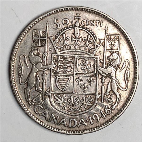 1946 Hoof in 6 King George VI 50 Cents