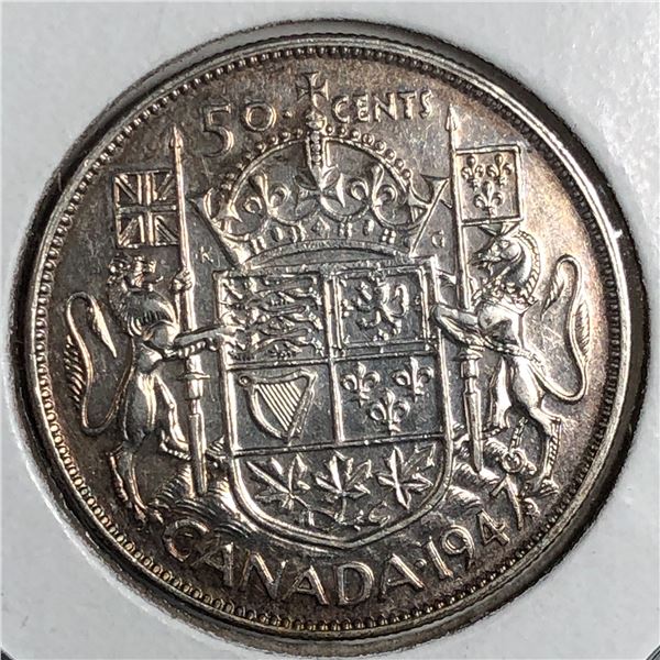 1947 Maple Str.7 King George VI 50 Cents EF